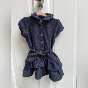 Guess 24M Blue Denim Ruffle Girls Dress